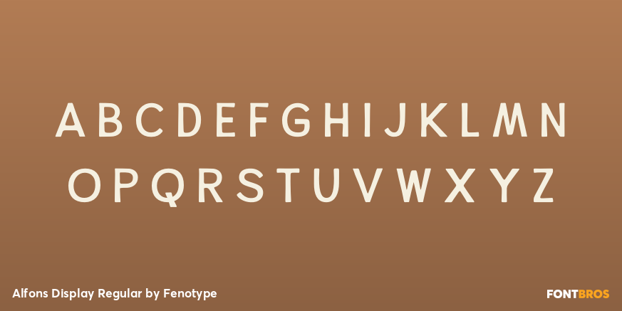 Alfons Display Regular Font Poster #3