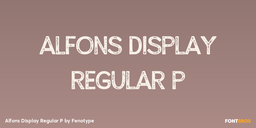 Alfons Display Regular P Poster