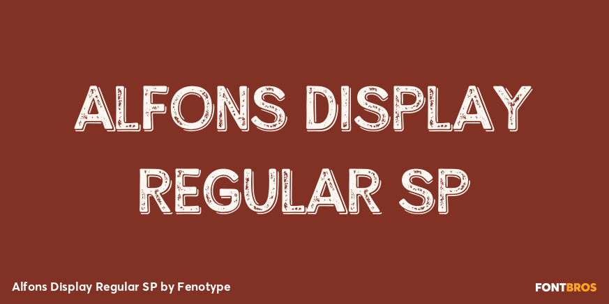 Alfons Display Regular SP Font Poster #1