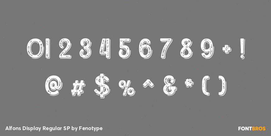 Alfons Display Regular SP Font Poster #4