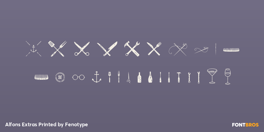 Alfons Extras Printed Font Poster #3