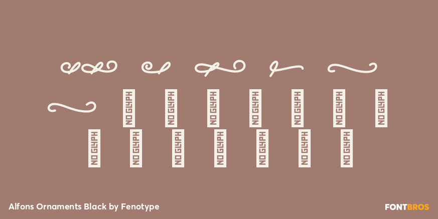 Alfons Ornaments Black Font Poster #1