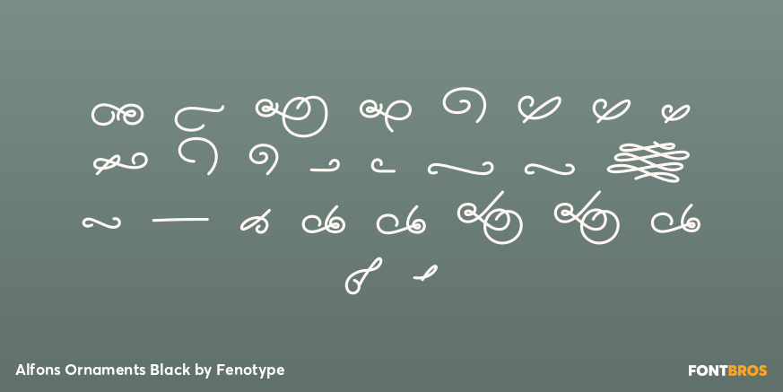 Alfons Ornaments Black Font Poster #1