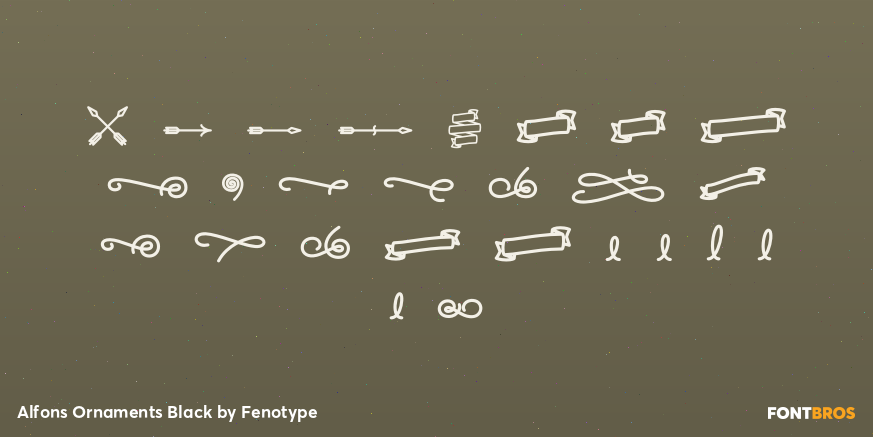 Alfons Ornaments Black Font Poster #1