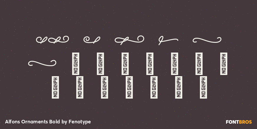 Alfons Ornaments Bold Font Poster #1