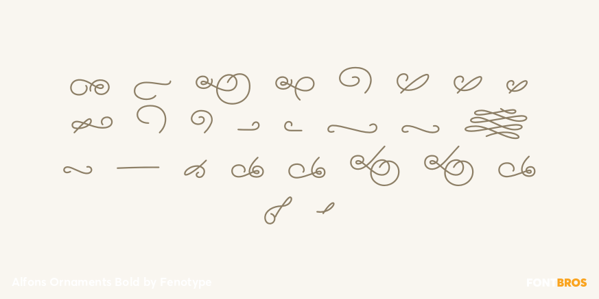 Alfons Ornaments Bold Font Poster #1