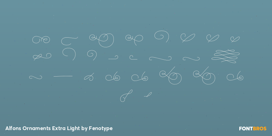 Alfons Ornaments Extra Light Font Poster #2