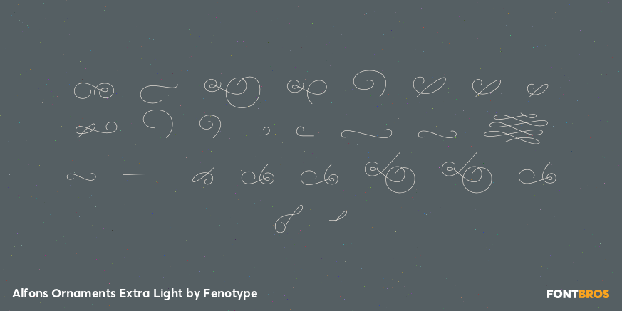 Alfons Ornaments Extra Light Font Poster #1