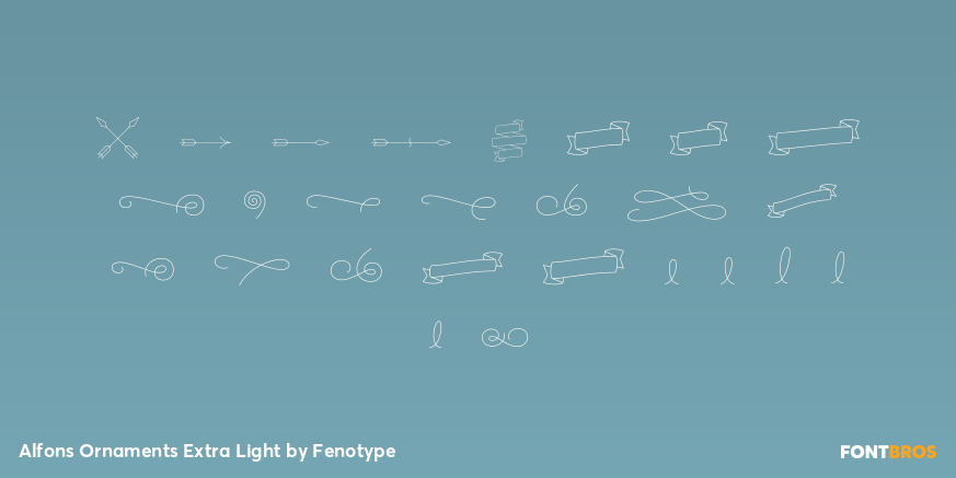 Alfons Ornaments Extra Light Font Poster #1