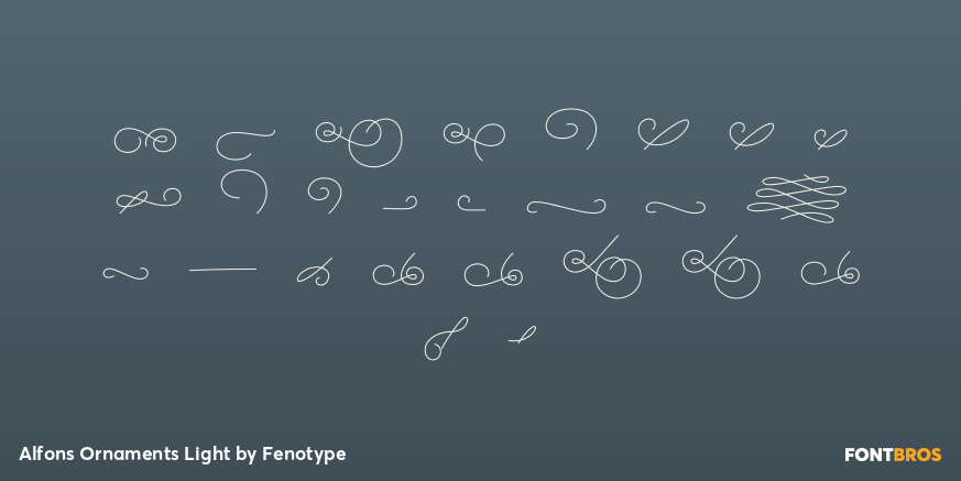 Alfons Ornaments Light Font Poster #2