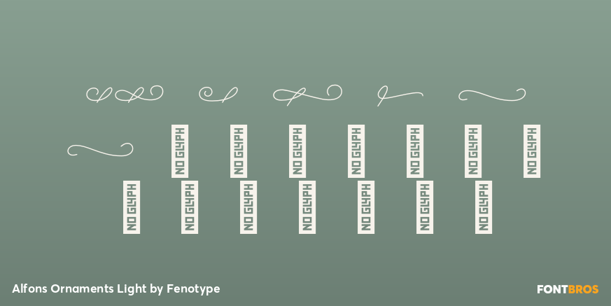 Alfons Ornaments Light Font Poster #4