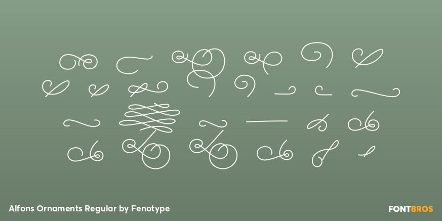 Alfons Ornaments Regular Font Poster #2