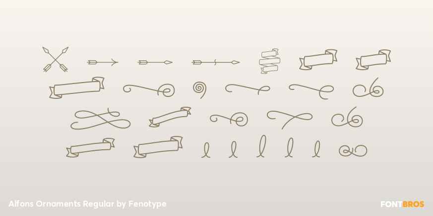 Alfons Ornaments Regular Font Poster #1