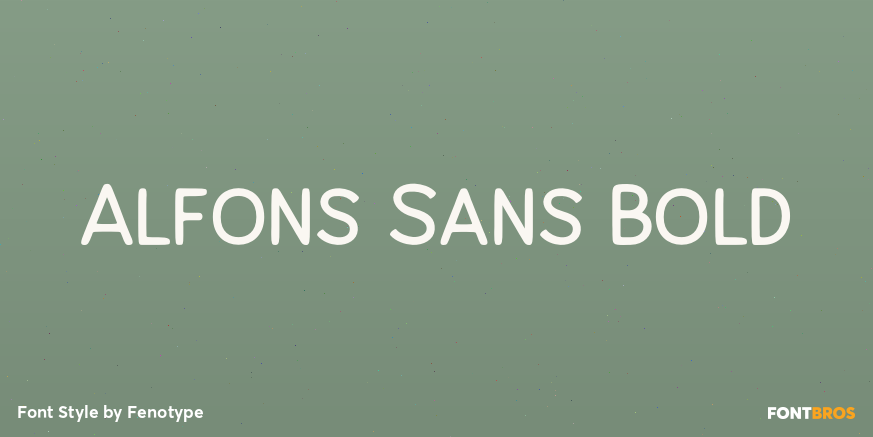 Alfons Sans Bold Font Poster #1
