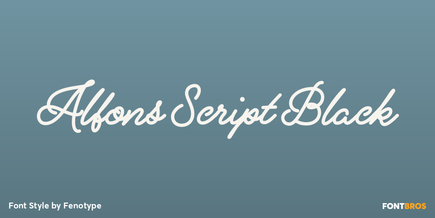 Alfons Script Black Font Poster #1