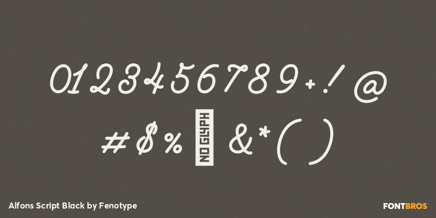 Alfons Script Black Font Poster #1