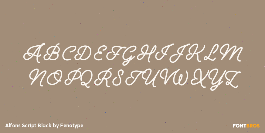 Alfons Script Black Font Poster #2