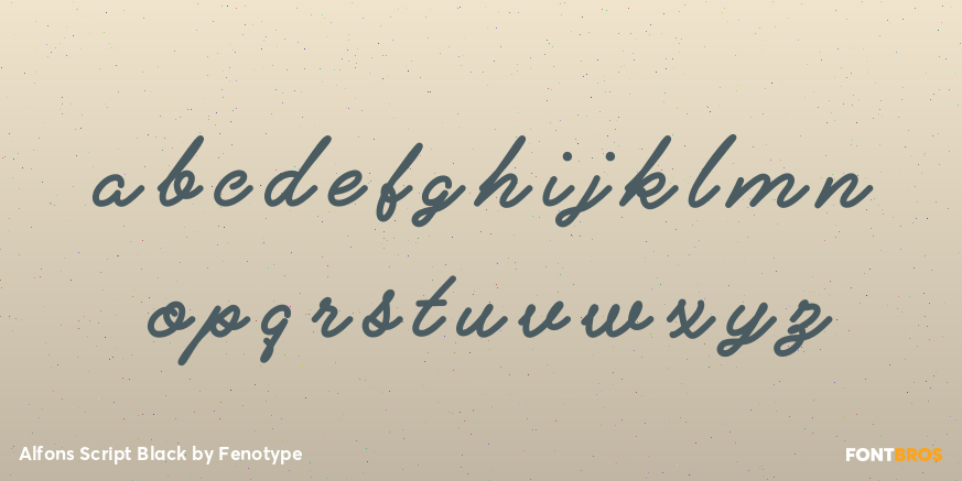 Alfons Script Black Font Poster #3