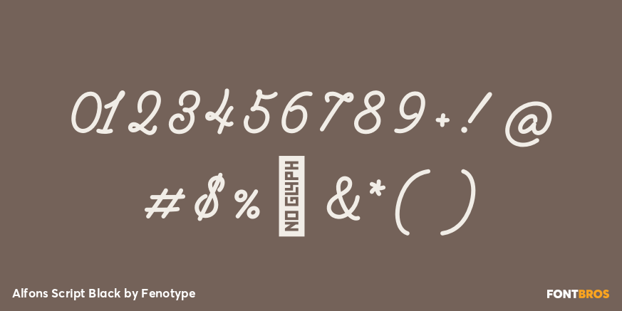 Alfons Script Black Font Poster #4