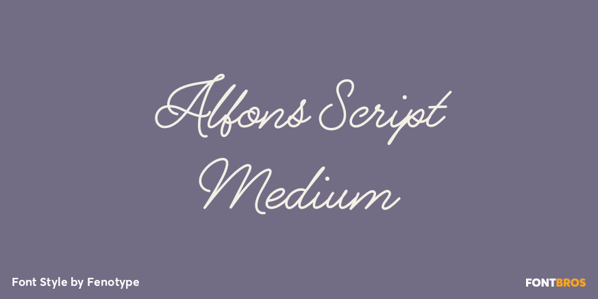 Alfons Script Medium Font Poster #1