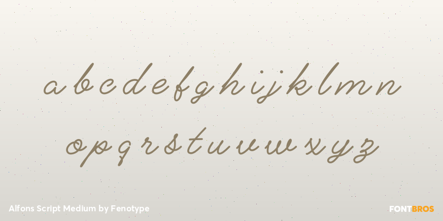 Alfons Script Medium Font Poster #3