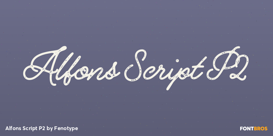 Alfons Script P2 Font Poster #1