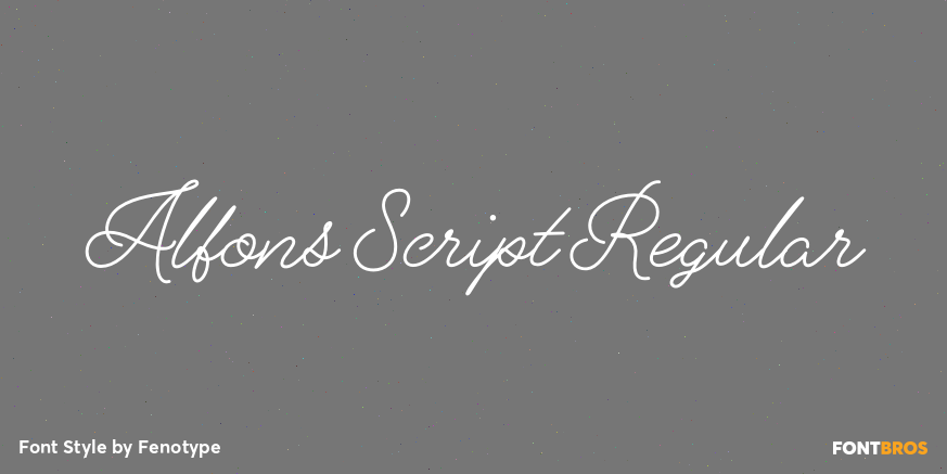 Alfons Script Regular Poster