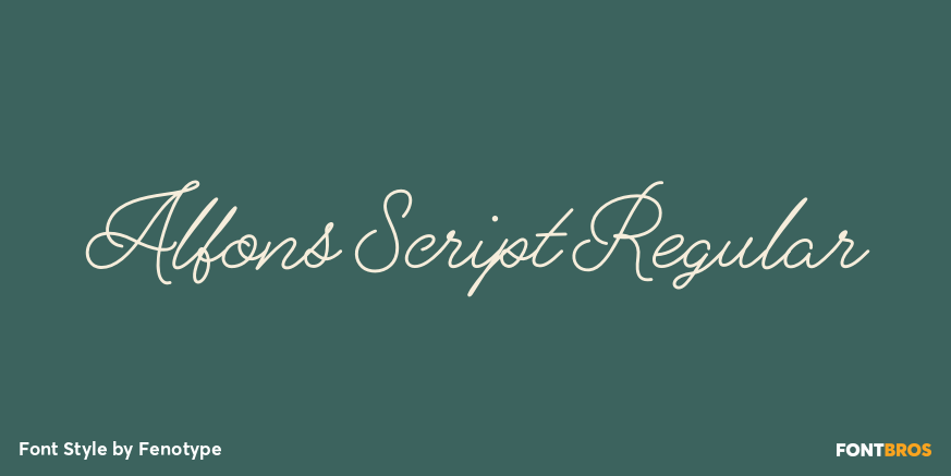 Alfons Script Regular Poster