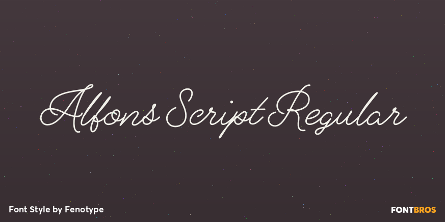 Alfons Script Regular Poster