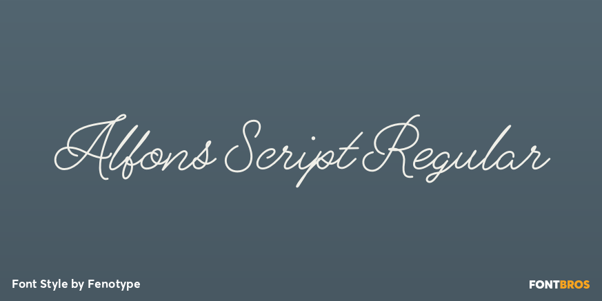Alfons Script Regular Poster