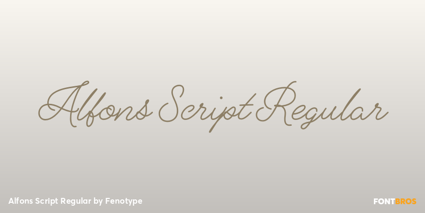Alfons Script Regular Poster