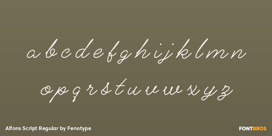 Alfons Script Regular Font Poster #3