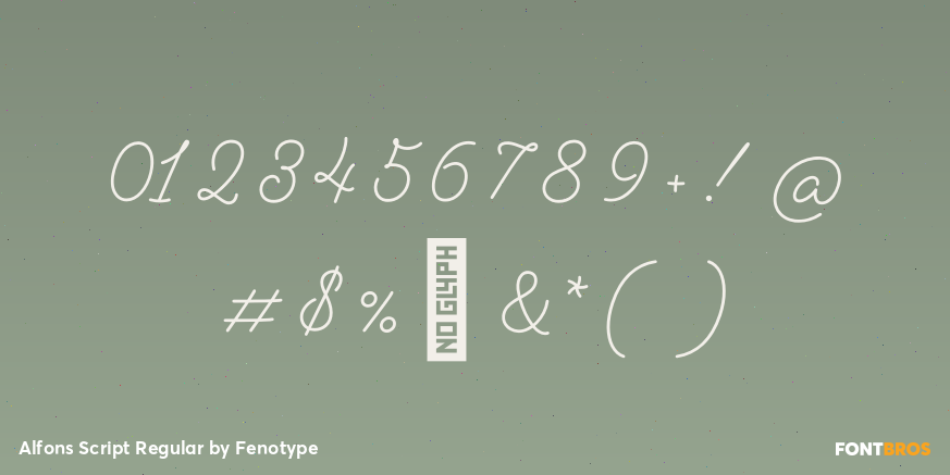 Alfons Script Regular Font Poster #4