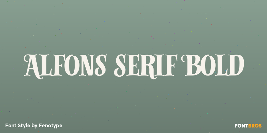 Alfons Serif Bold Poster