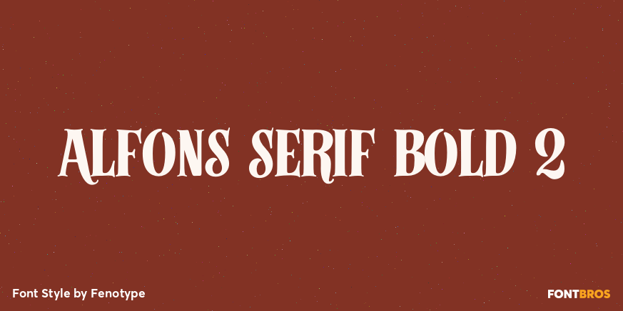 Alfons Serif Bold 2 Poster
