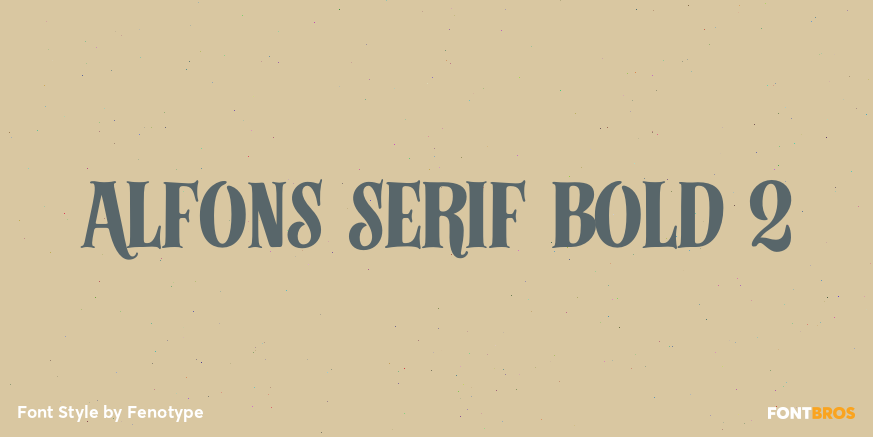 Alfons Serif Bold 2 Poster