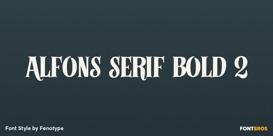 Alfons Serif Bold 2 Poster