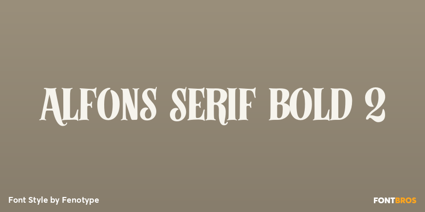 Alfons Serif Bold 2 Poster