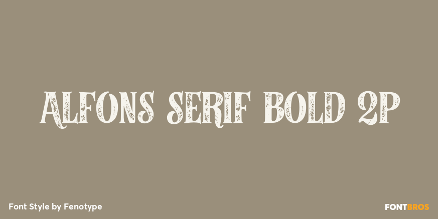 Alfons Serif Bold 2P Poster