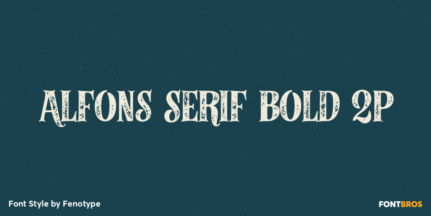 Alfons Serif Bold 2P Poster
