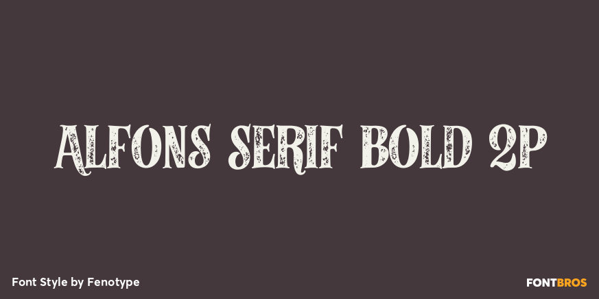 Alfons Serif Bold 2P Poster
