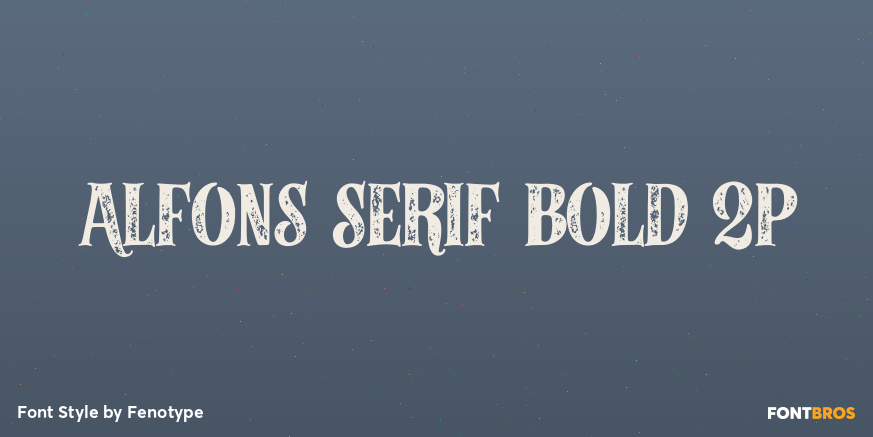 Alfons Serif Bold 2P Poster