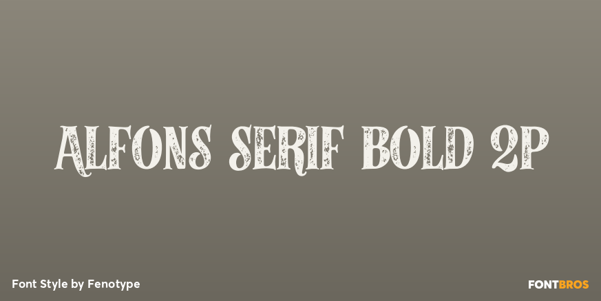 Alfons Serif Bold 2P Poster