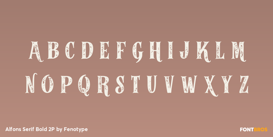 Alfons Serif Bold 2P Font Poster #1