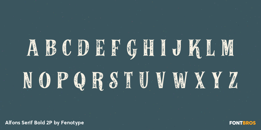 Alfons Serif Bold 2P Font Poster #1