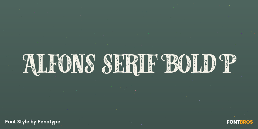 Alfons Serif Bold P Poster