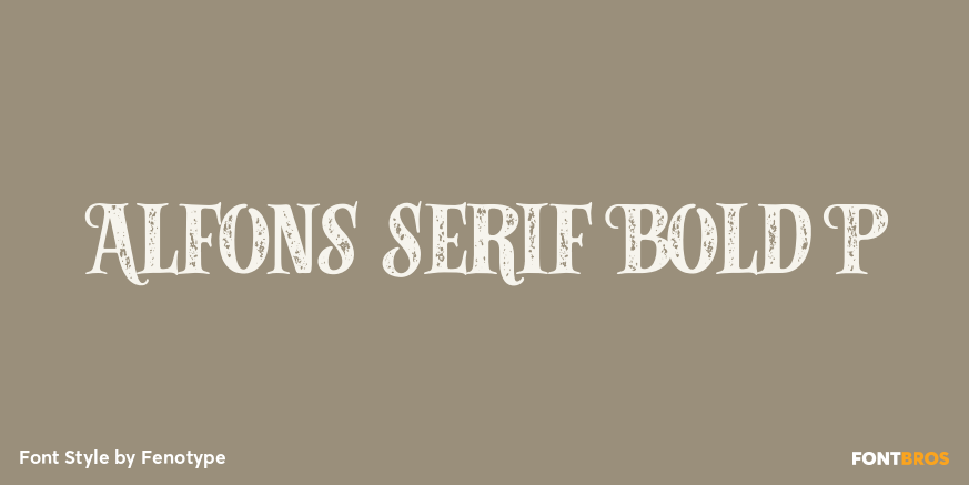 Alfons Serif Bold P Poster