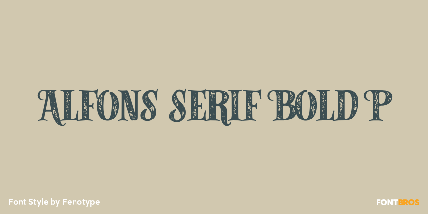 Alfons Serif Bold P Poster