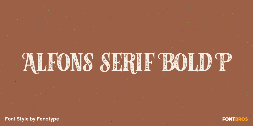 Alfons Serif Bold P Poster
