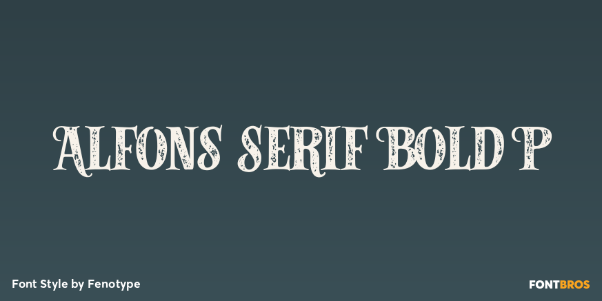 Alfons Serif Bold P Poster